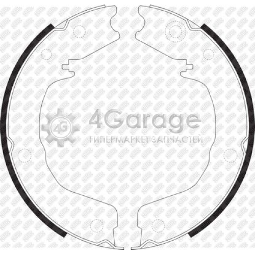 NiBK FN0626 Комплект тормозных колодок стояночная тормозная система