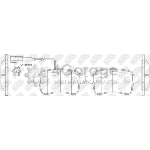 NiBK PN41001W Комплект тормозных колодок дисковый тормоз