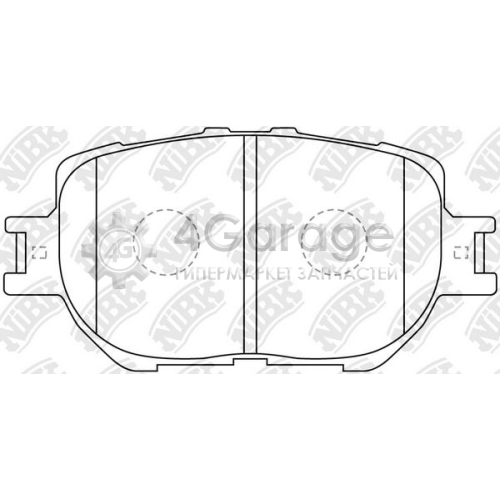 NiBK PN1550 Комплект тормозных колодок дисковый тормоз