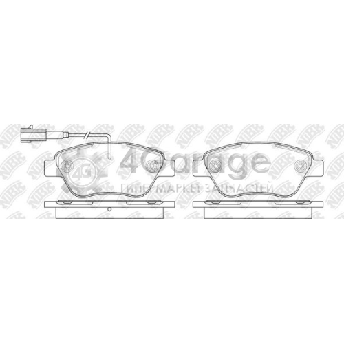 NiBK PN0211W Комплект тормозных колодок дисковый тормоз