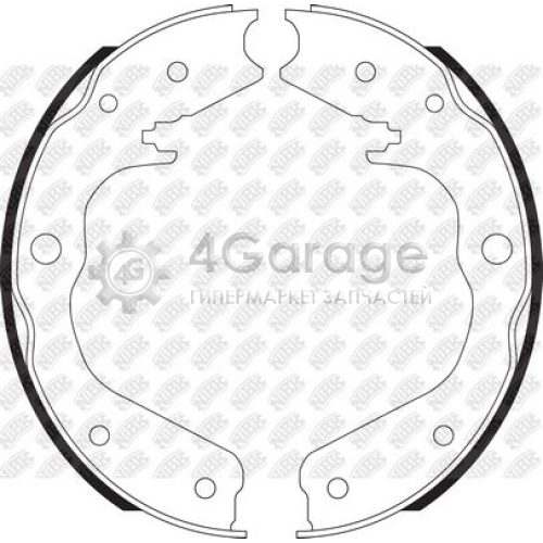 NiBK FN83001 Комплект тормозных колодок стояночная тормозная система