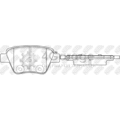 NiBK PN0550 Комплект тормозных колодок дисковый тормоз