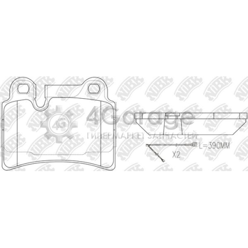 NiBK PN0541W Комплект тормозных колодок дисковый тормоз