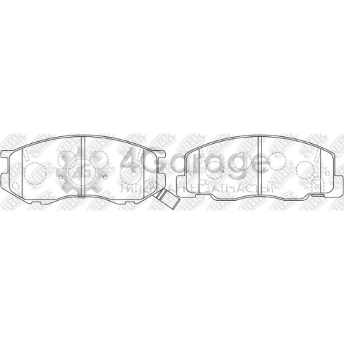 NiBK PN1404 Комплект тормозных колодок дисковый тормоз