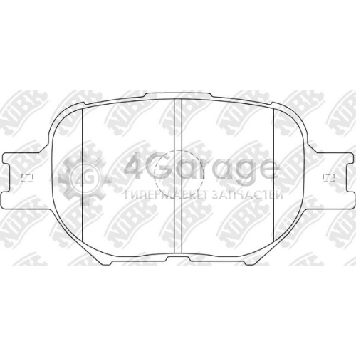 NiBK PN1430 Комплект тормозных колодок дисковый тормоз