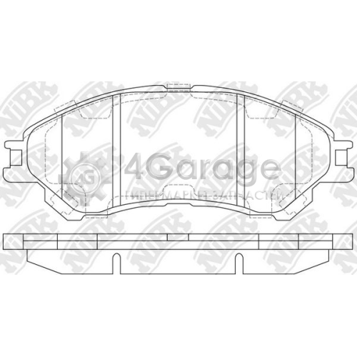 NiBK PN9809 Комплект тормозных колодок дисковый тормоз