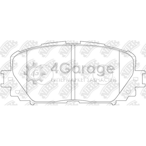 NiBK PN1518 Комплект тормозных колодок дисковый тормоз