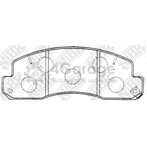 NiBK PN1388 Комплект тормозных колодок дисковый тормоз