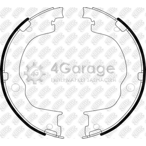 NiBK FN0667 Комплект тормозных колодок стояночная тормозная система