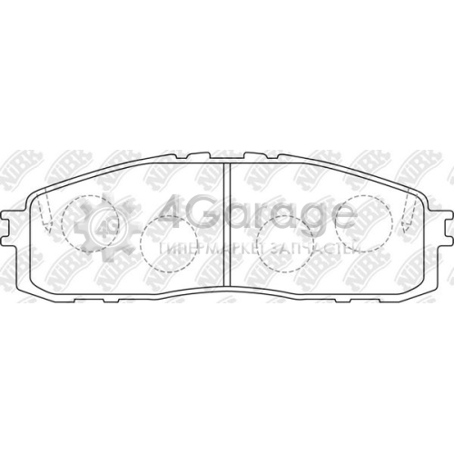 NiBK PN1142 Комплект тормозных колодок дисковый тормоз