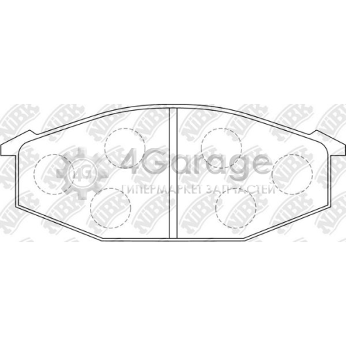 NiBK PN1052 Комплект тормозных колодок дисковый тормоз