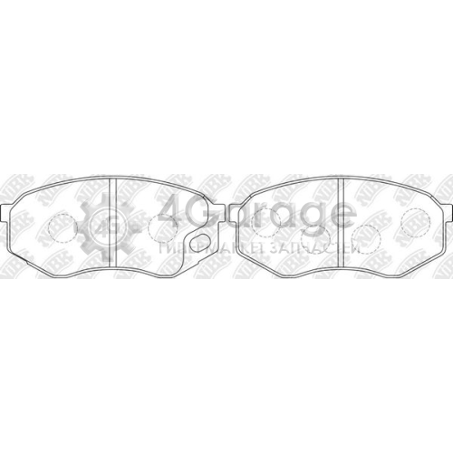 NiBK PN3349 Комплект тормозных колодок дисковый тормоз в Красноярске