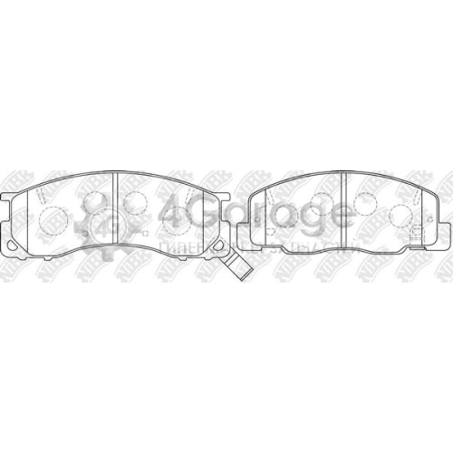 NiBK PN1405 Комплект тормозных колодок дисковый тормоз