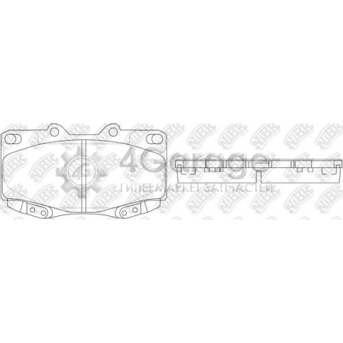 NiBK PN1830 Комплект тормозных колодок дисковый тормоз