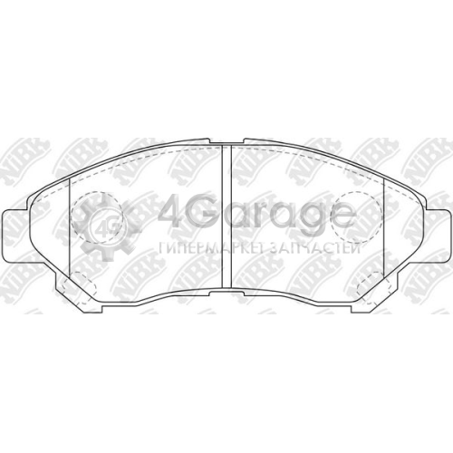 NiBK PN1847 Комплект тормозных колодок дисковый тормоз