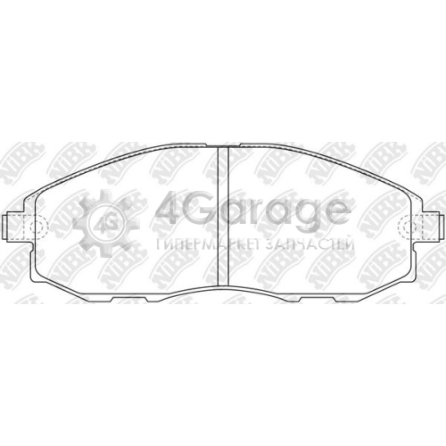 NiBK PN0434 Комплект тормозных колодок дисковый тормоз