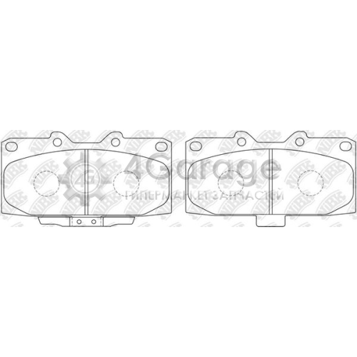 NiBK PN7463 Комплект тормозных колодок дисковый тормоз