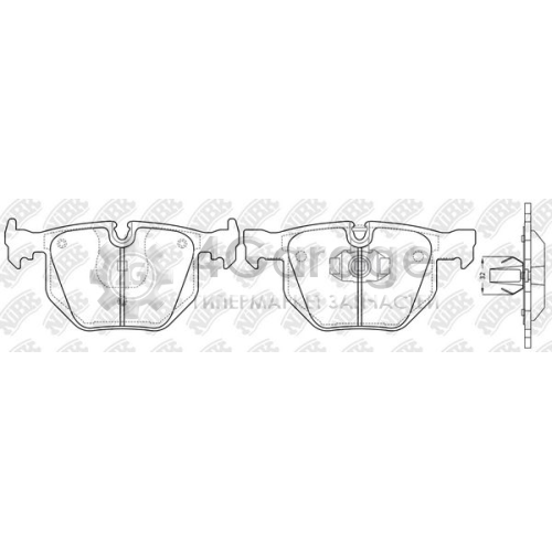 NiBK PN0228 Комплект тормозных колодок дисковый тормоз