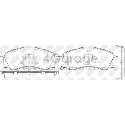 NiBK PN0458 Комплект тормозных колодок дисковый тормоз