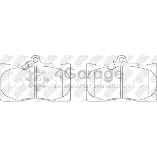 NiBK PN1547 Комплект тормозных колодок дисковый тормоз