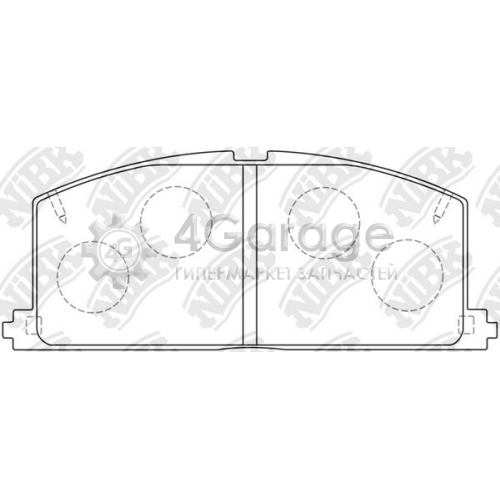 NiBK PN1077 Комплект тормозных колодок дисковый тормоз