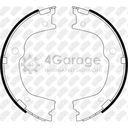 NiBK FN0664 Комплект тормозных колодок стояночная тормозная система