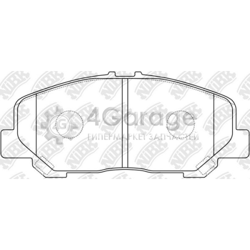 NiBK PN1527 Комплект тормозных колодок дисковый тормоз