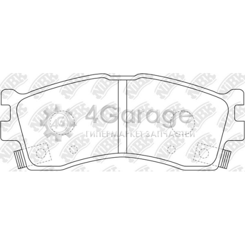 NiBK PN0702 Комплект тормозных колодок дисковый тормоз в Красноярске