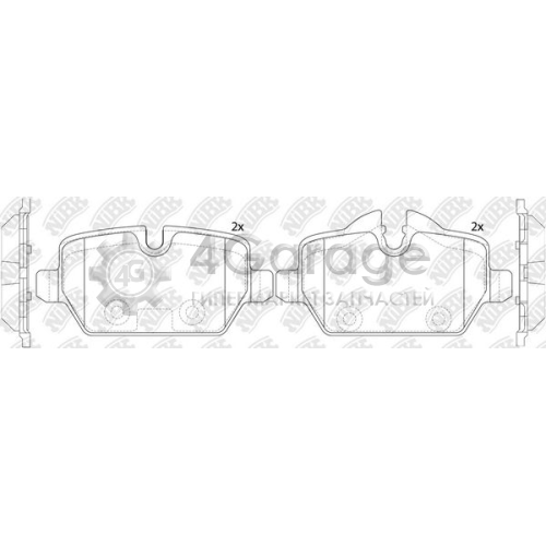 NiBK PN0549W Комплект тормозных колодок дисковый тормоз