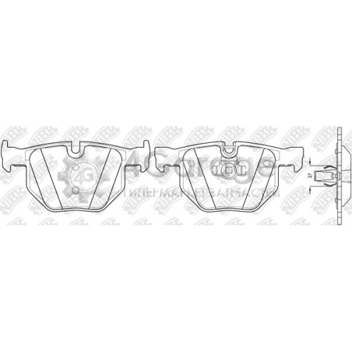 NiBK PN0093 Комплект тормозных колодок дисковый тормоз