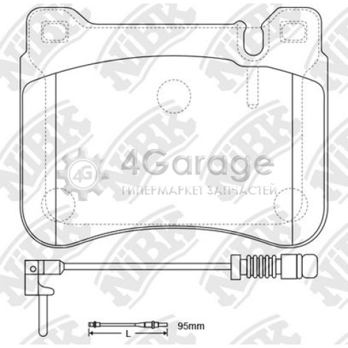 NiBK PN0037W Комплект тормозных колодок дисковый тормоз