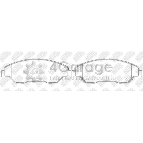 NiBK PN0634 Комплект тормозных колодок дисковый тормоз в Красноярске