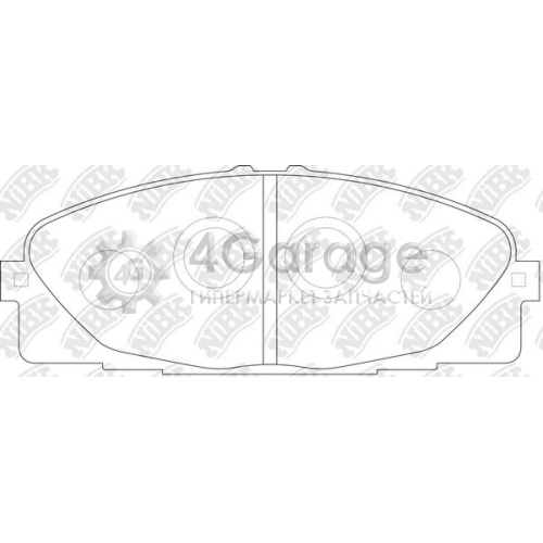 NiBK PN1516 Комплект тормозных колодок дисковый тормоз