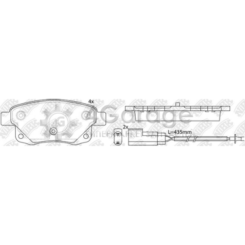 NiBK PN0431W Комплект тормозных колодок дисковый тормоз