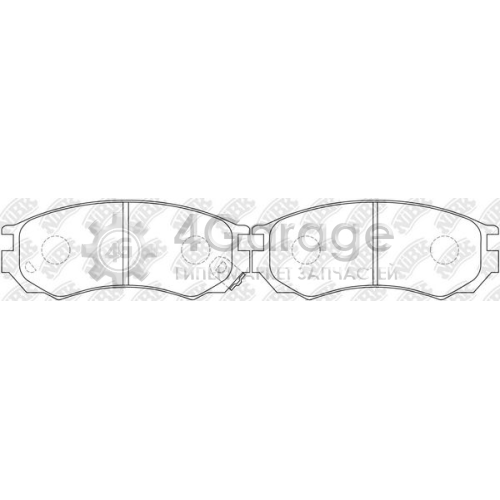 NiBK PN2268 Комплект тормозных колодок дисковый тормоз в Красноярске