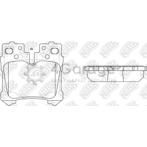 NiBK PN1844 Комплект тормозных колодок дисковый тормоз