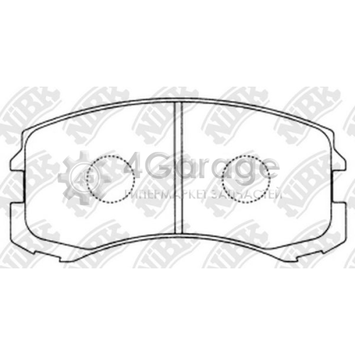 NiBK PN3462 Комплект тормозных колодок дисковый тормоз