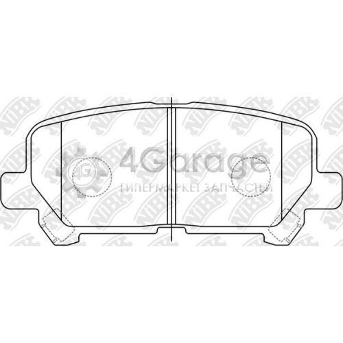 NiBK PN28002 Комплект тормозных колодок дисковый тормоз