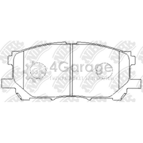 NiBK PN1497 Комплект тормозных колодок дисковый тормоз