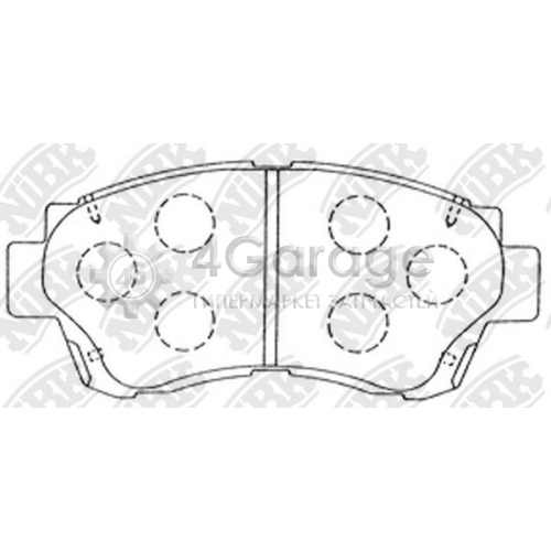 NiBK PN1228 Комплект тормозных колодок дисковый тормоз