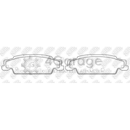 NiBK PN51004 Комплект тормозных колодок дисковый тормоз в Красноярске