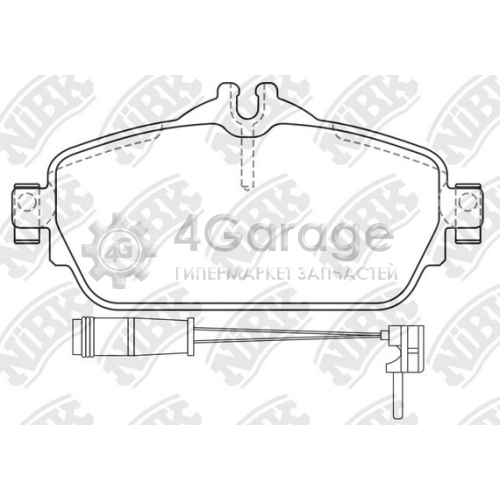NiBK PN0576W Комплект тормозных колодок дисковый тормоз