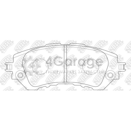NiBK PN21004 Комплект тормозных колодок дисковый тормоз в Красноярске