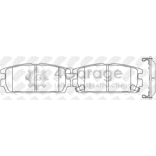 NiBK PN0098 Комплект тормозных колодок дисковый тормоз