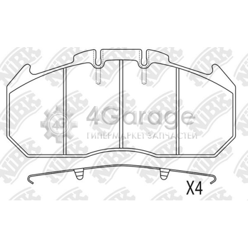NiBK PN0924 Комплект тормозных колодок дисковый тормоз
