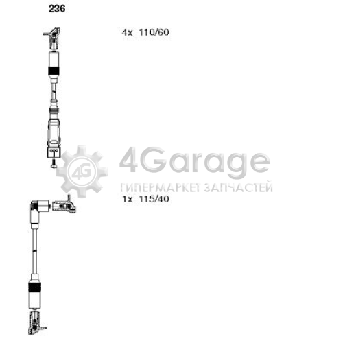 BREMI 236 Комплект проводов зажигания