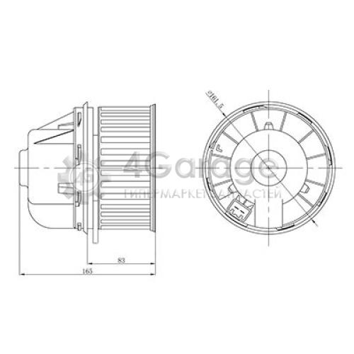 LUZAR LFh1076 Вентилятор салона