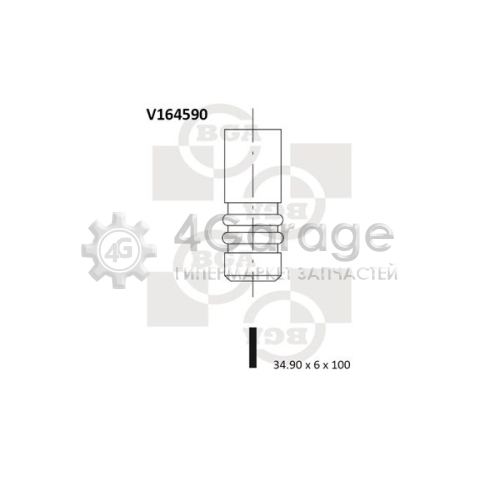 BGA V164590 Впускной клапан в Красноярске