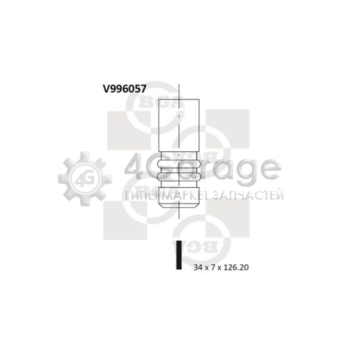 Впускной клапан BGA V996057 в Ростове-на-Дону