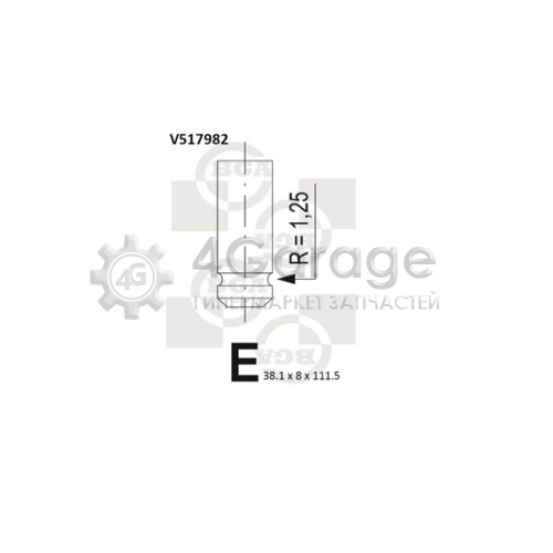 Впускной клапан BGA V517982 в Нижнем Новгороде